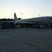 Photo of E-8C Joint STARS aircraft on the flight line at Robins Air Force Base