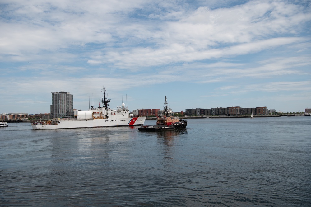Coast Guard Cutter Spencer departs Base Boston