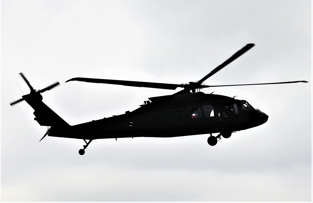 Wisconsin National Guard UH-60 Black Hawk training operations at Fort McCoy