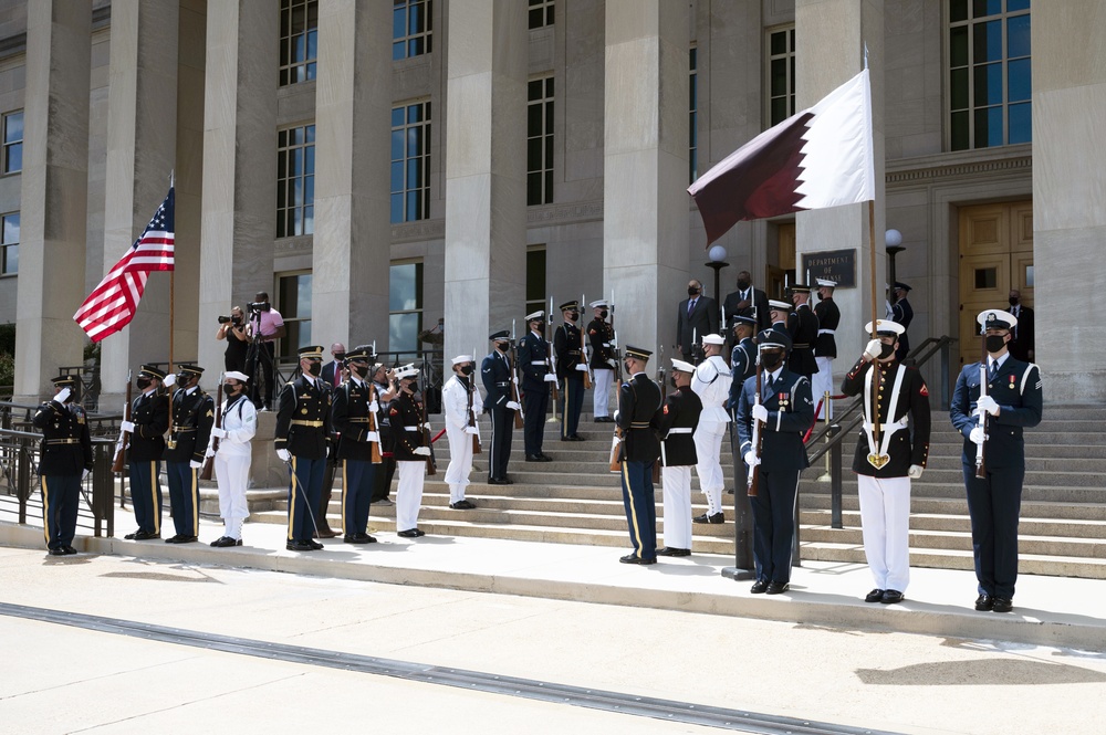 Defense Secretary Austin Hosts Qatari Defense Minister