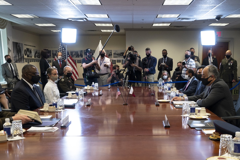 Defense Secretary Austin Hosts Qatari Defense Minister