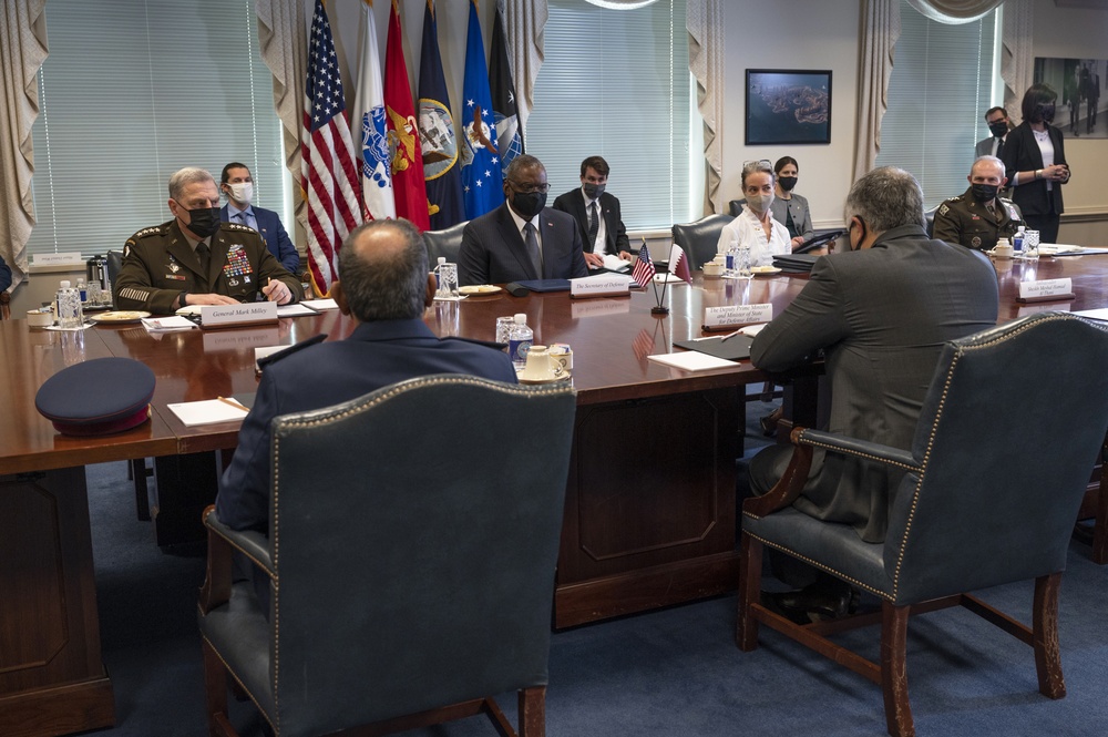 Defense Secretary Austin Hosts Qatari Defense Minister