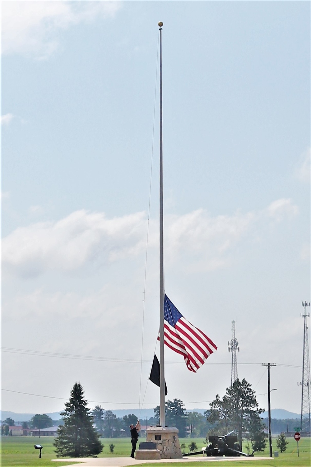 Flag-raising duty at Fort McCoy