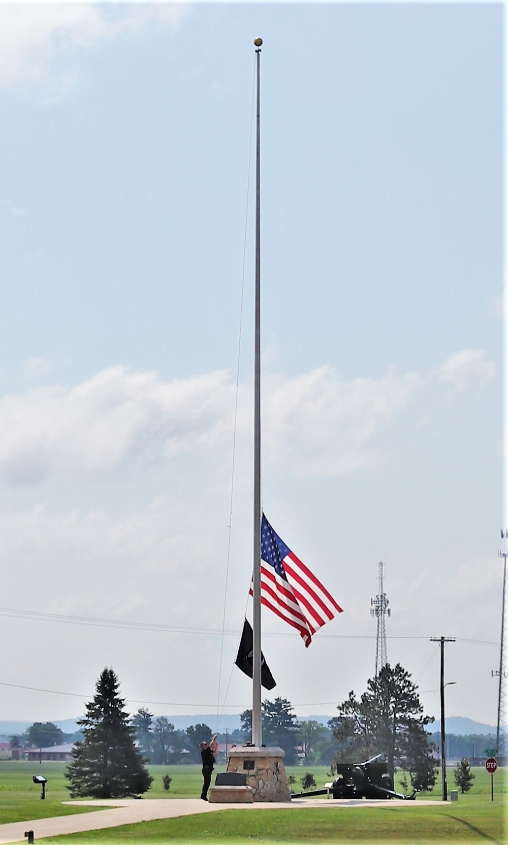 Flag-raising duty at Fort McCoy