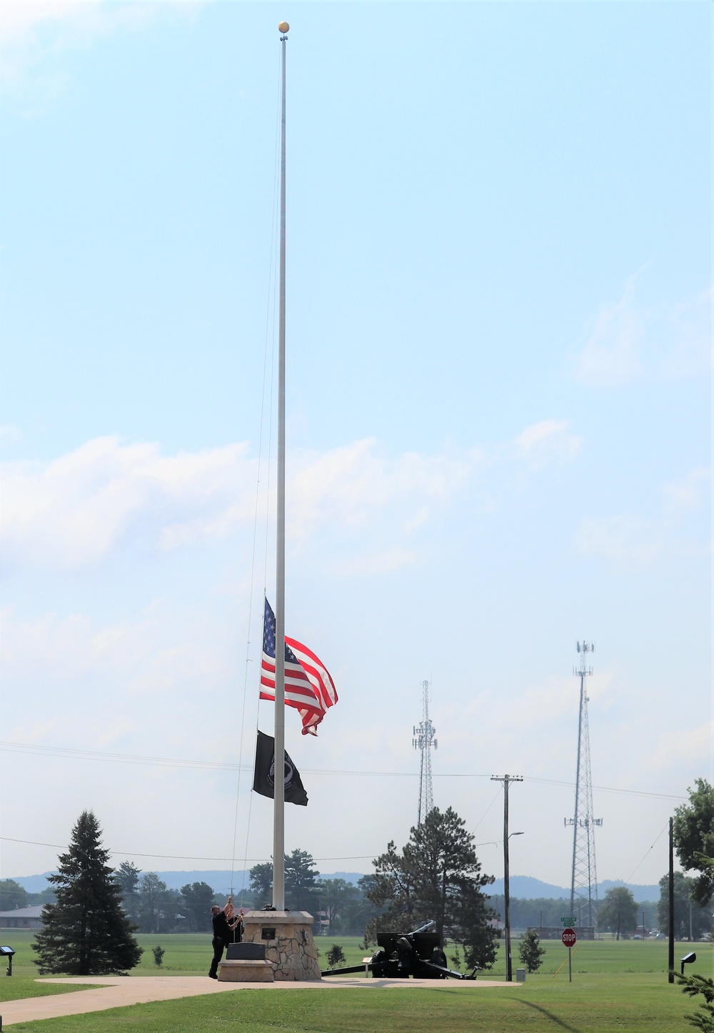 Flag-raising duty at Fort McCoy