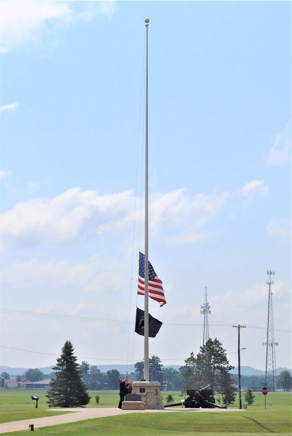 Flag-raising duty at Fort McCoy