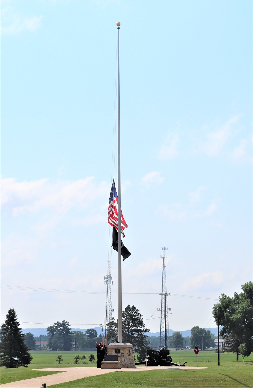 Flag-raising duty at Fort McCoy