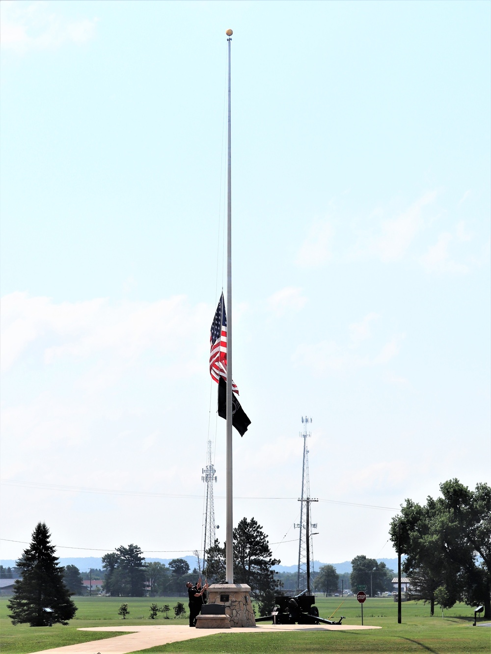 Flag-raising duty at Fort McCoy