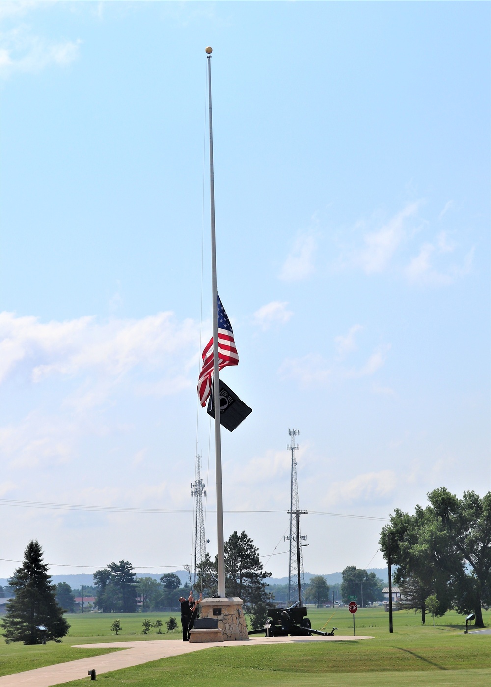 Flag-raising duty at Fort McCoy