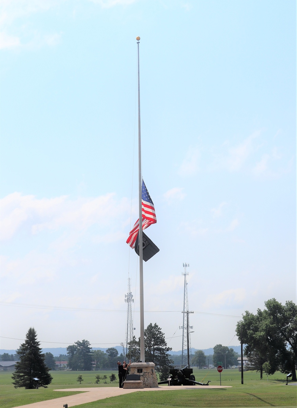 Flag-raising duty at Fort McCoy