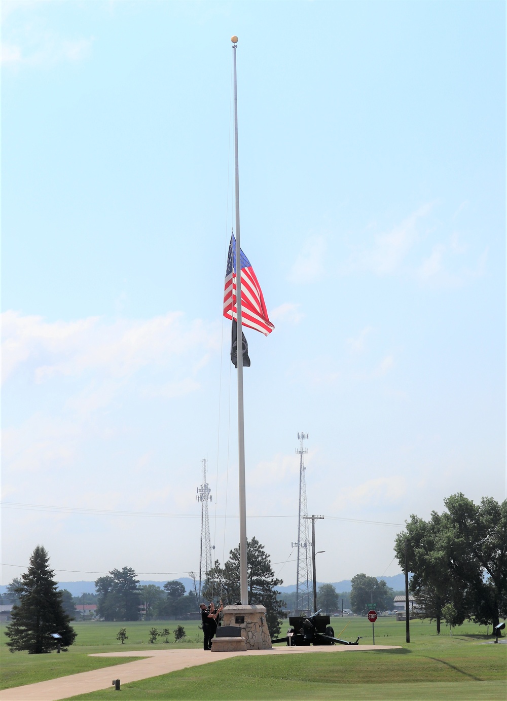 Flag-raising duty at Fort McCoy