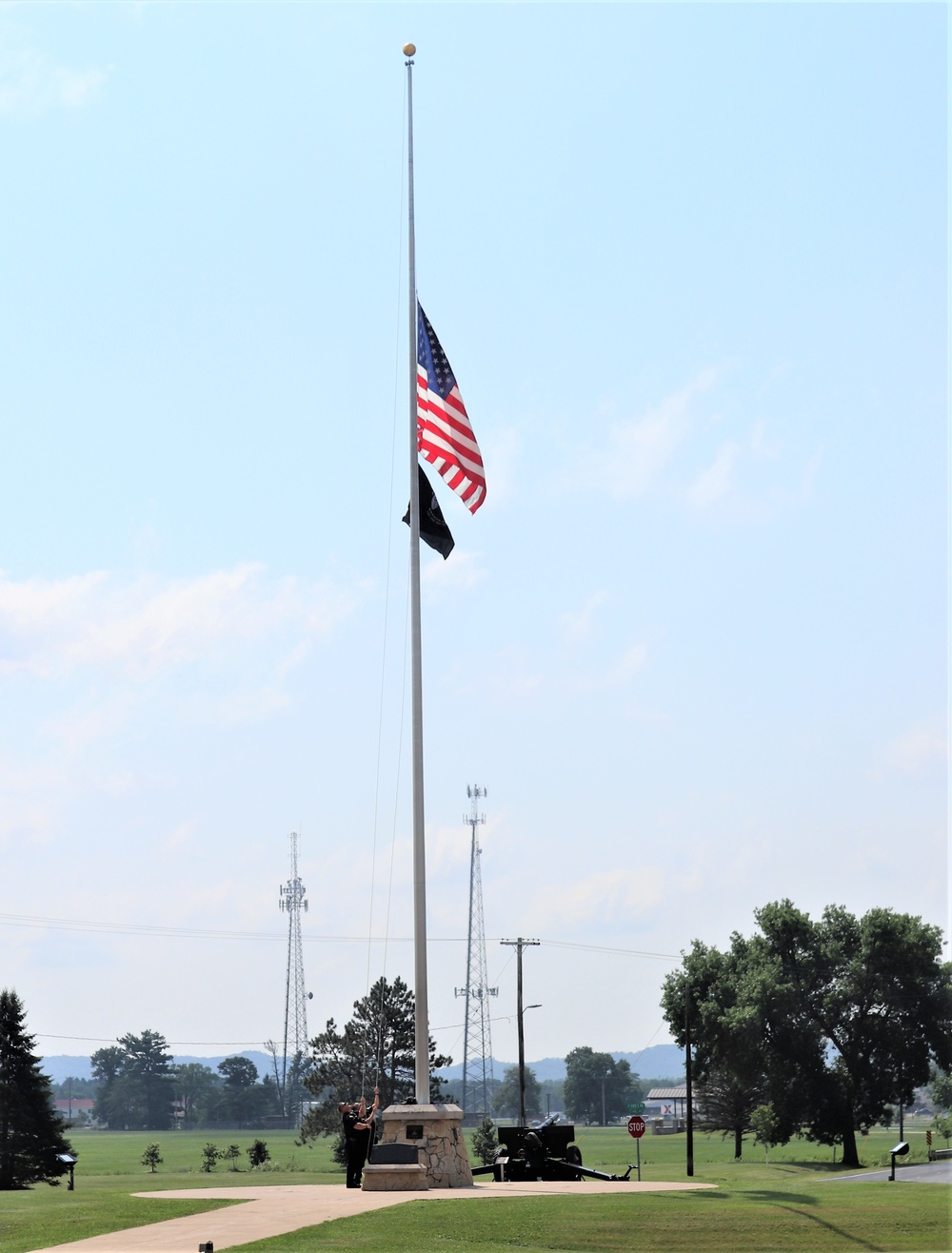 Flag-raising duty at Fort McCoy