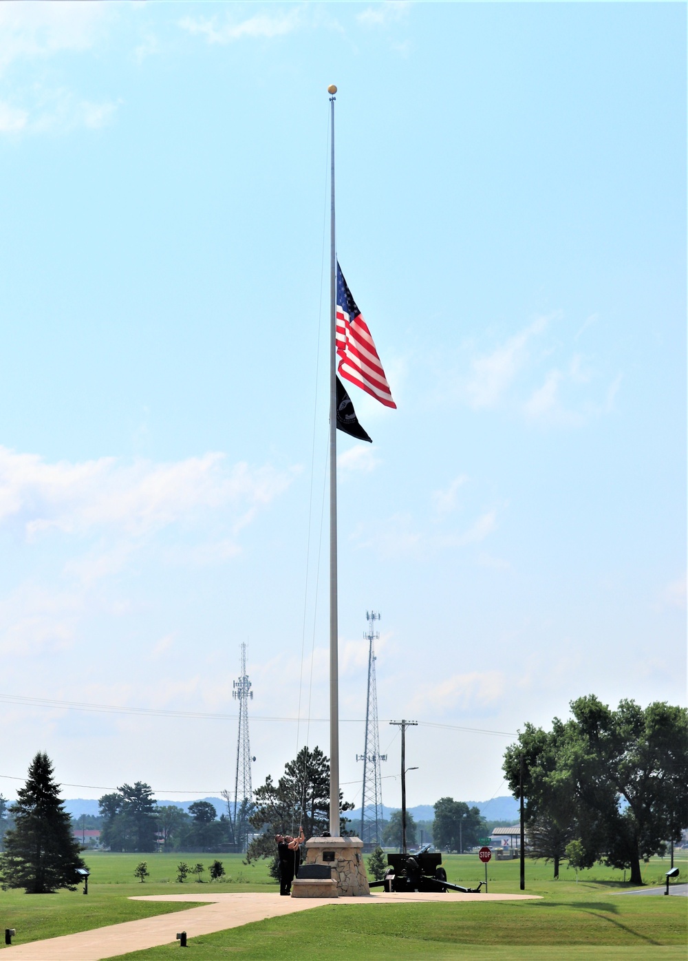 Flag-raising duty at Fort McCoy