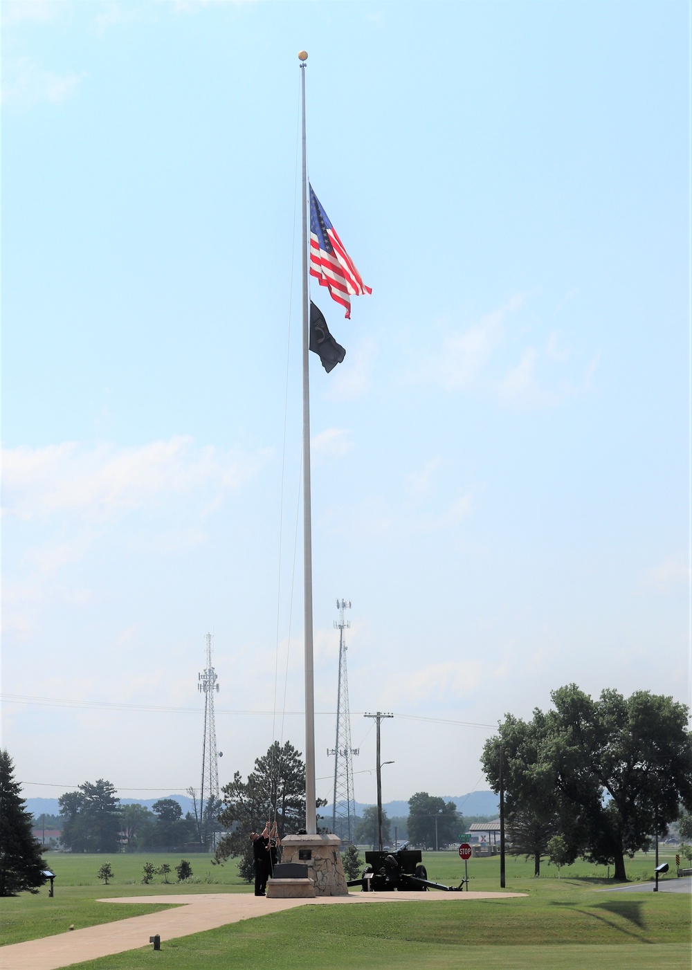 Flag-raising duty at Fort McCoy