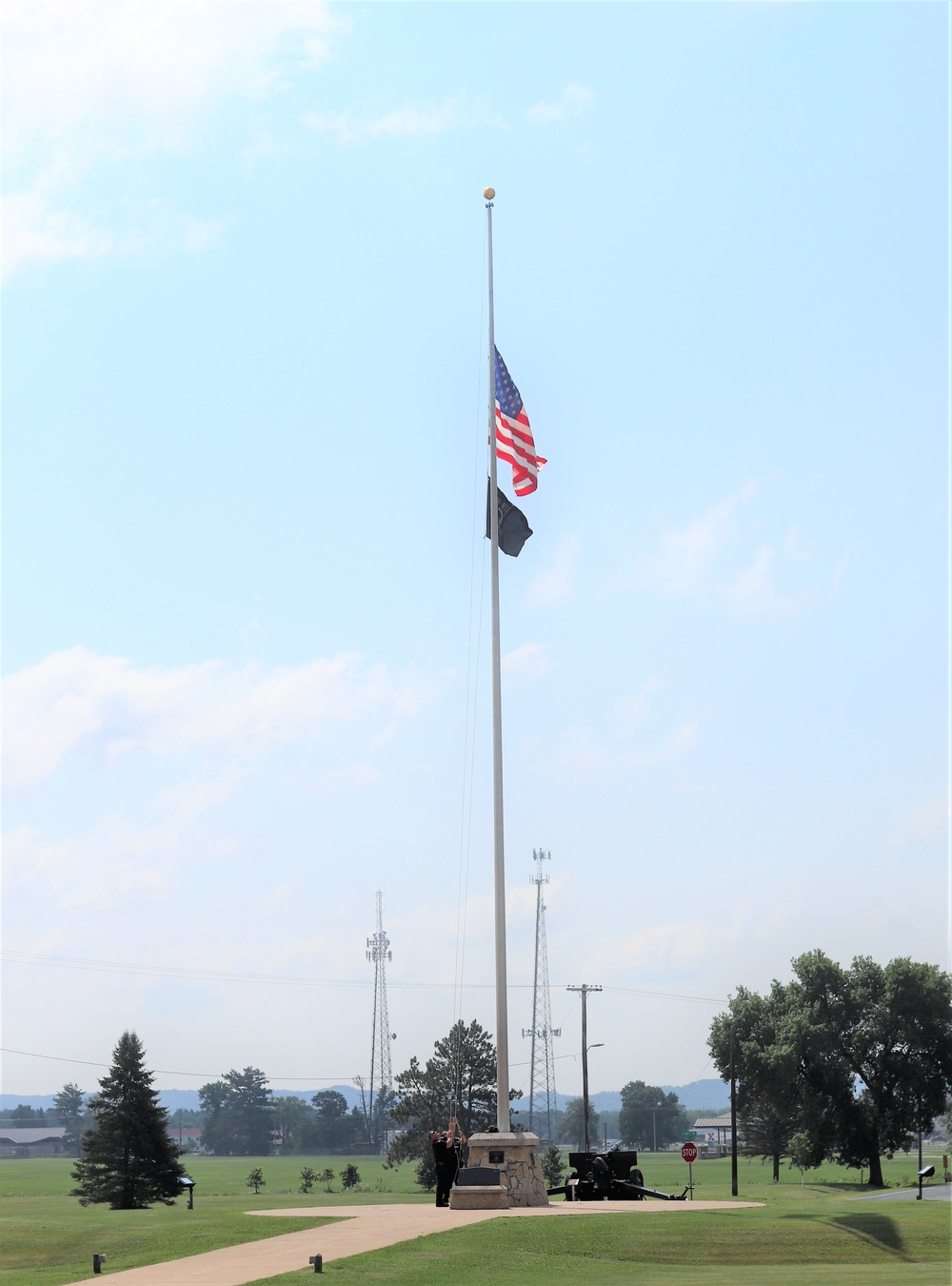 Flag-raising duty at Fort McCoy