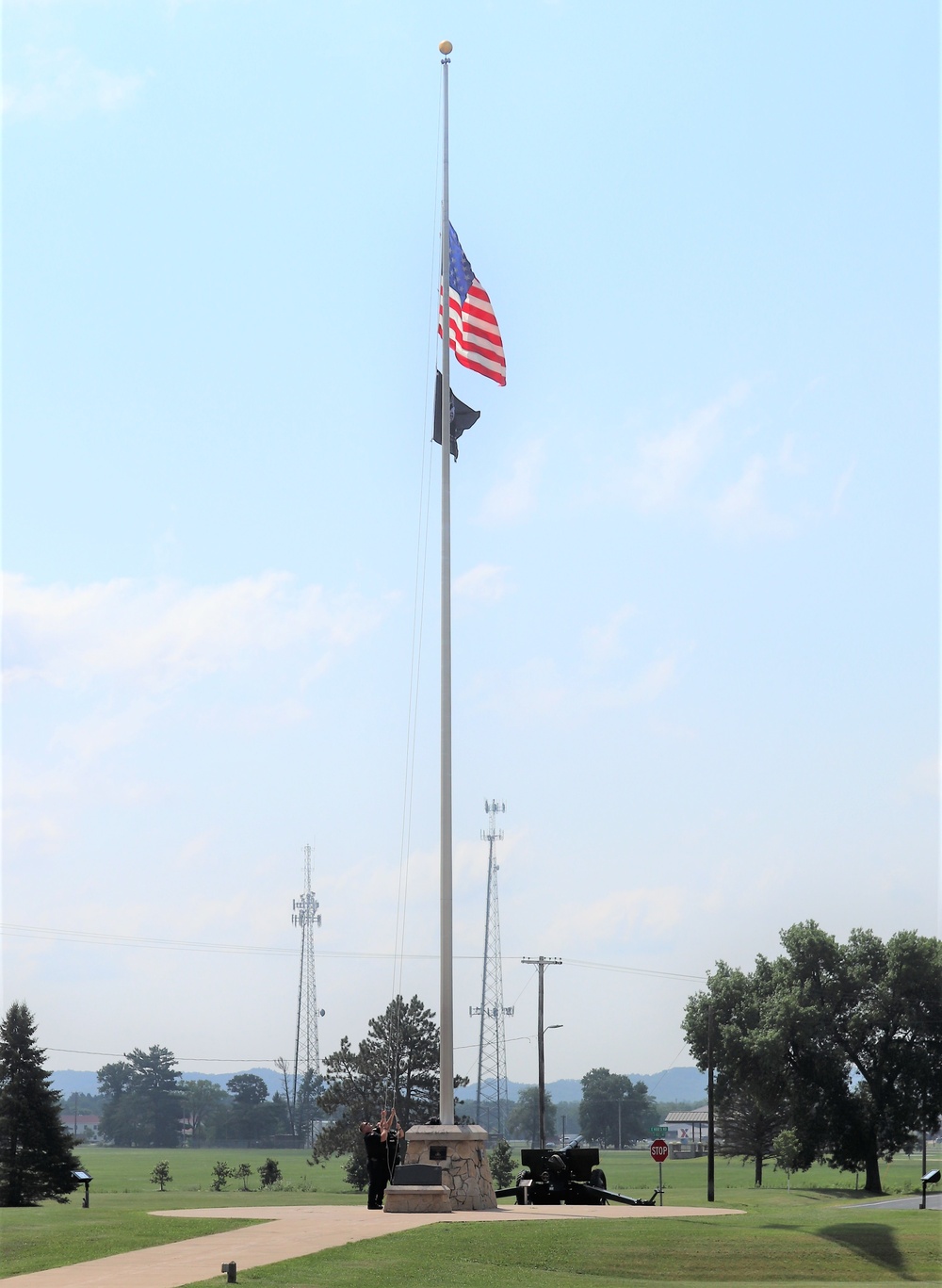 Flag-raising duty at Fort McCoy