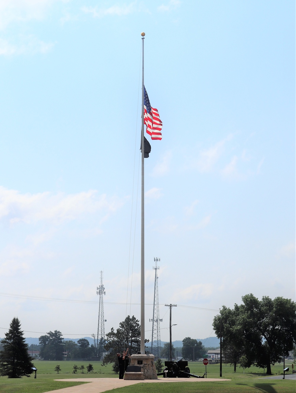 Flag-raising duty at Fort McCoy