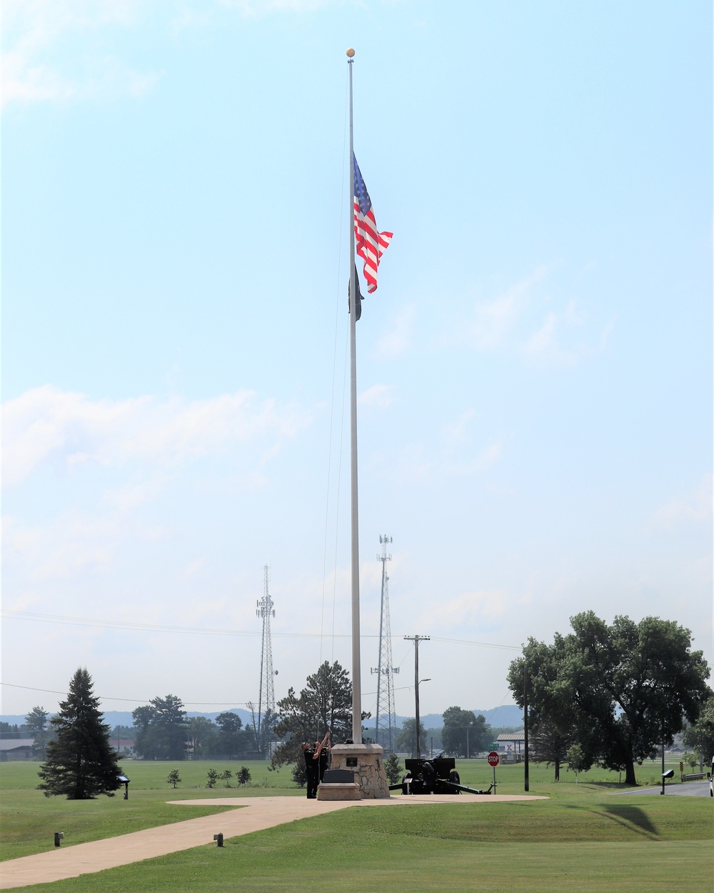 Flag-raising duty at Fort McCoy