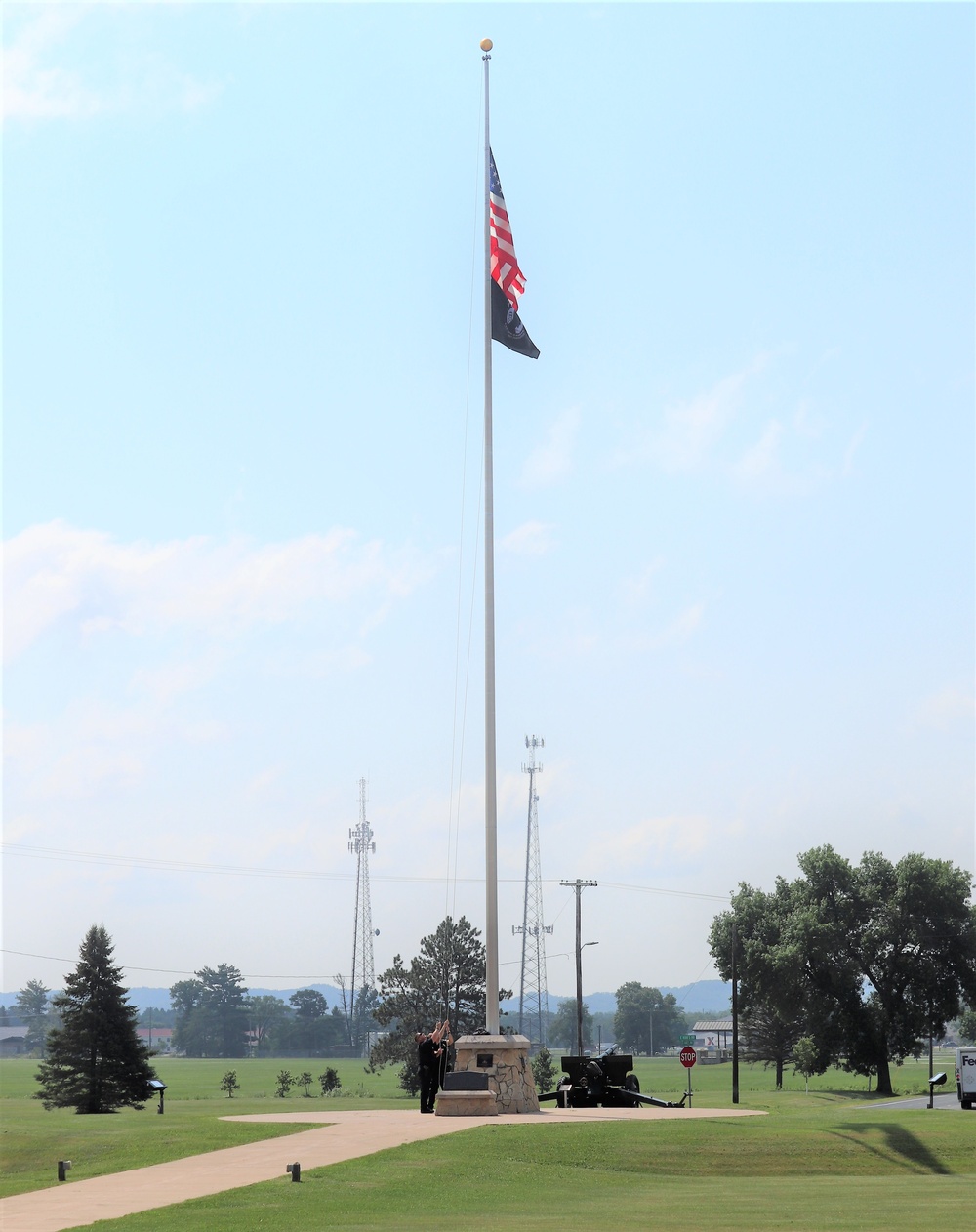 Flag-raising duty at Fort McCoy