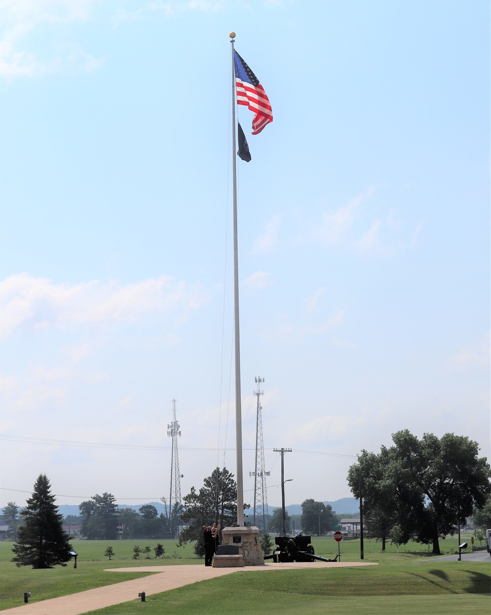 Flag-raising duty at Fort McCoy