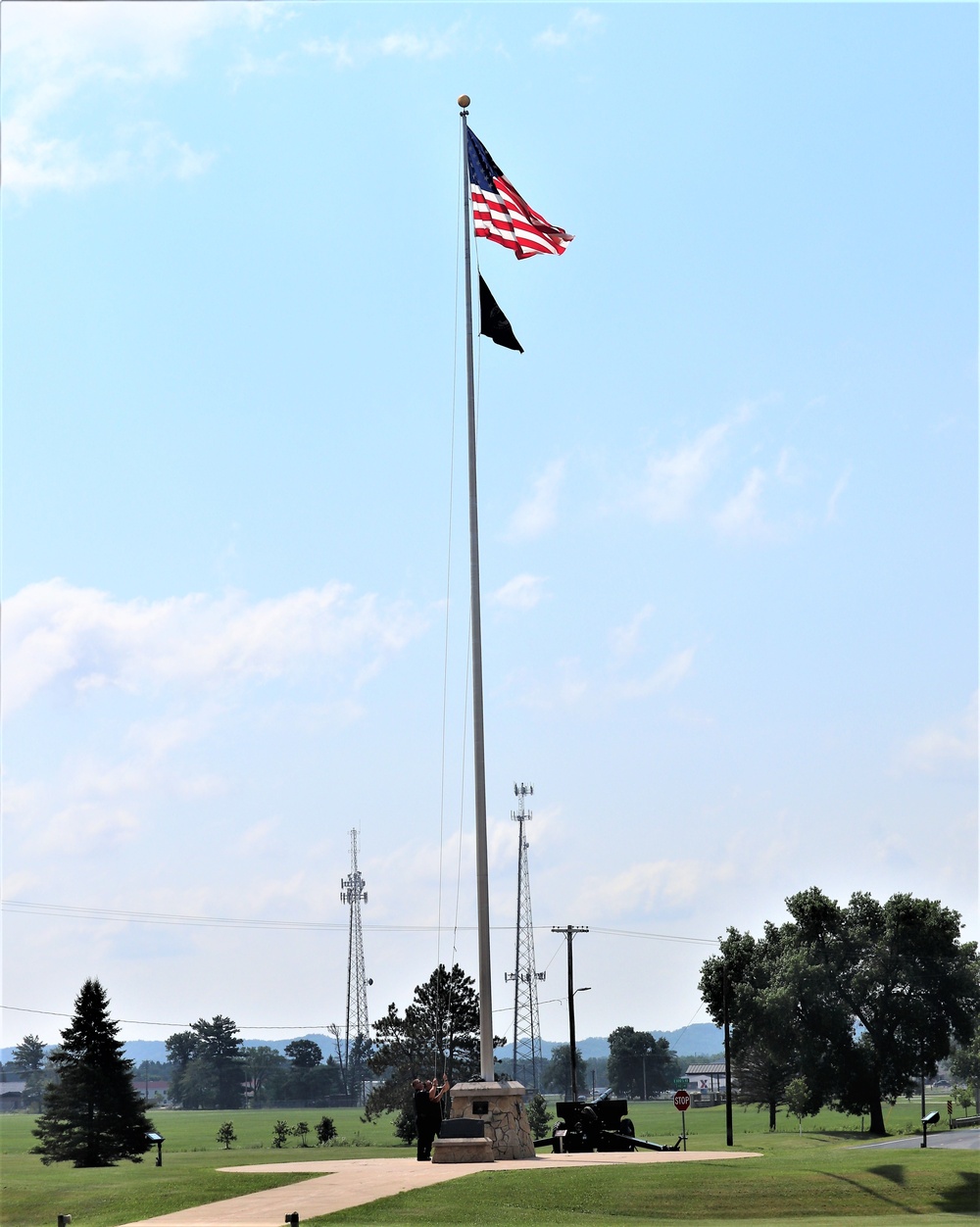 Flag-raising duty at Fort McCoy