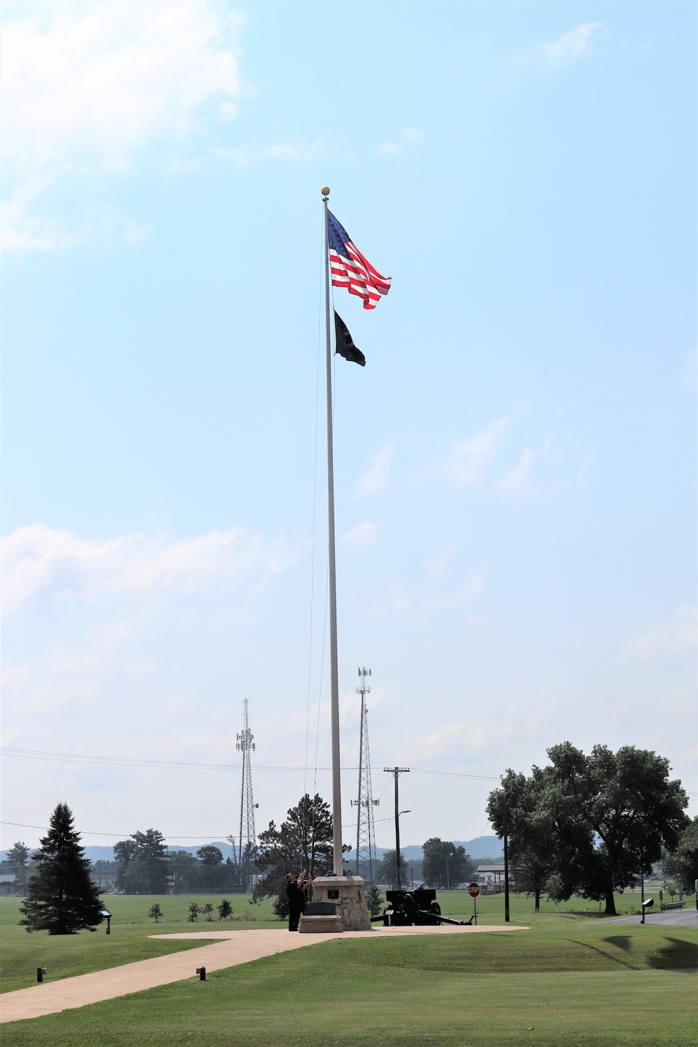 Flag-raising duty at Fort McCoy