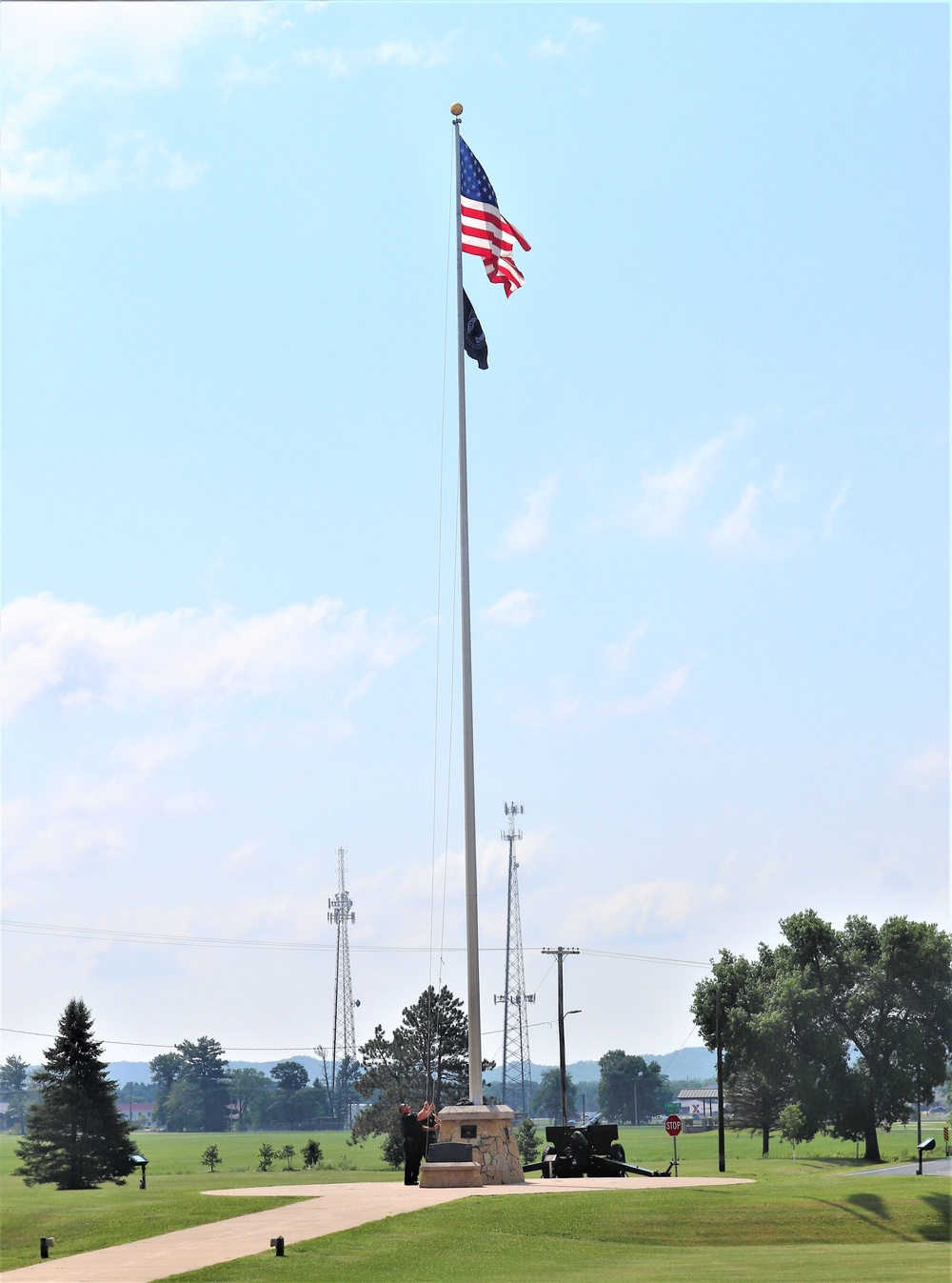 Flag-raising duty at Fort McCoy