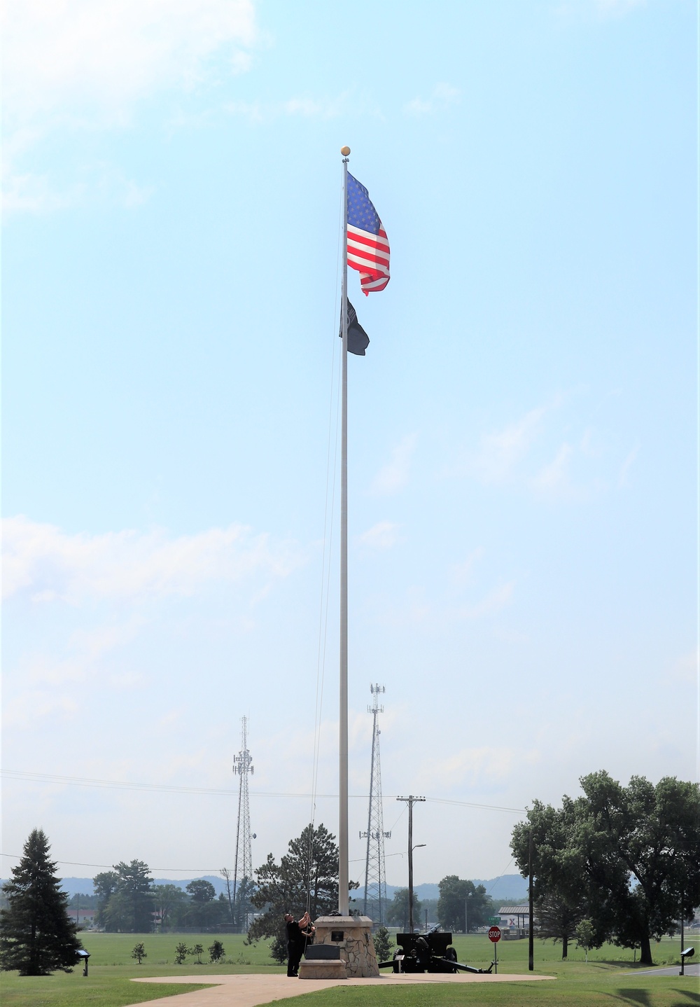 Flag-raising duty at Fort McCoy