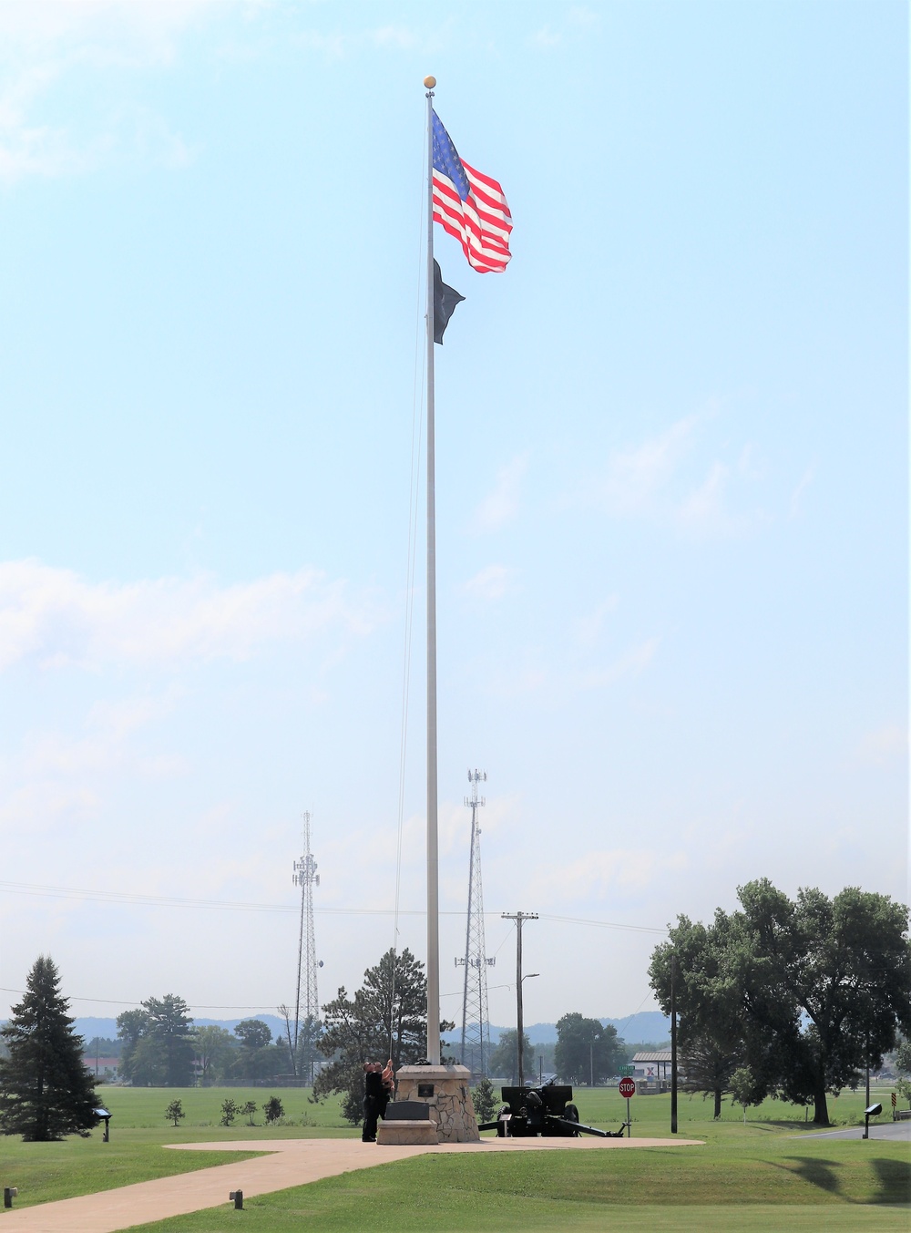 Flag-raising duty at Fort McCoy