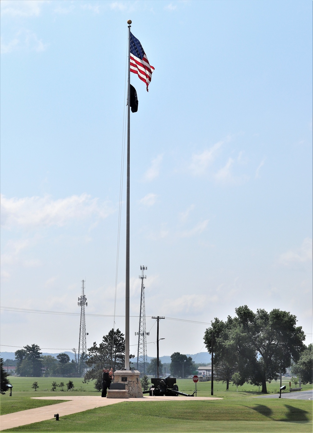 Flag-raising duty at Fort McCoy