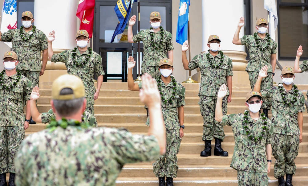 Commissioning of the University of Hawaii at Manoa First Cohort of Naval Reserve Officers' Training Corps