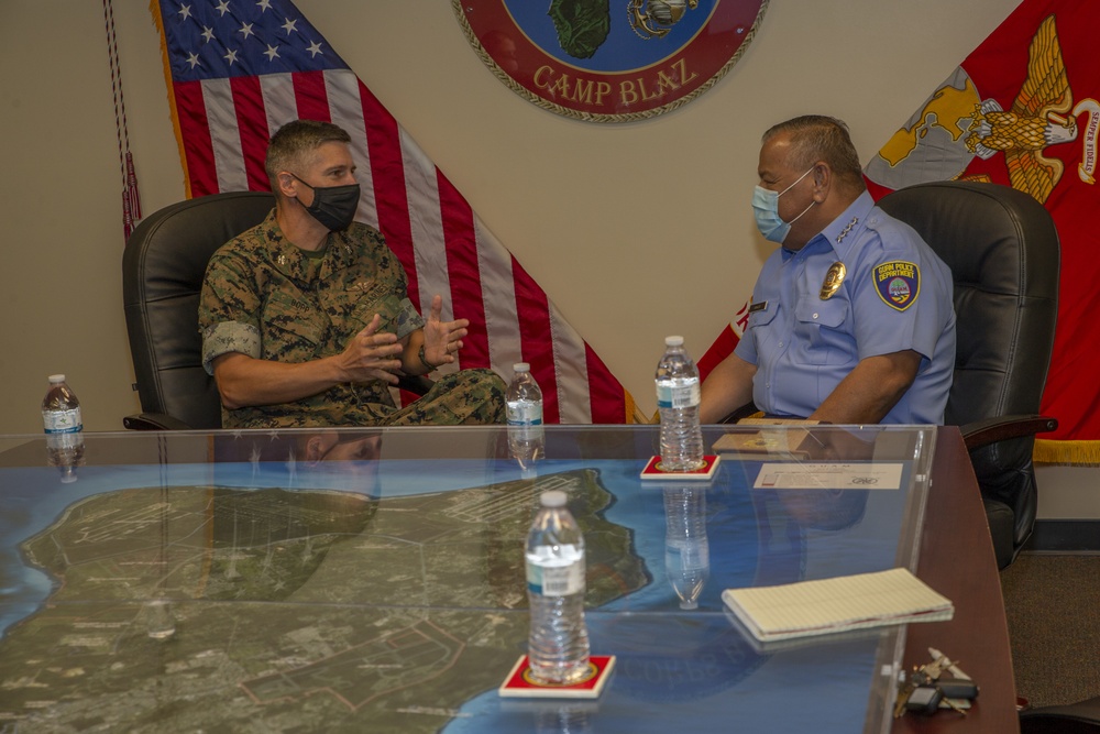 Guam Chief of Police visits MCB Camp Blaz