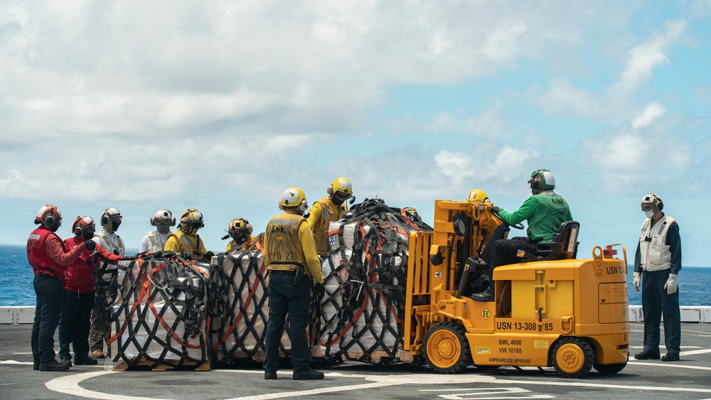 Replenishment-at-Sea aboard USS Portland (LPD 27)