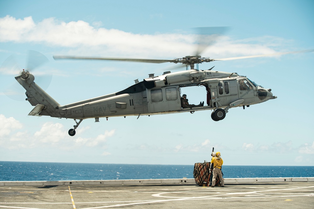Replenishment-at-Sea aboard USS Portland (LPD 27)