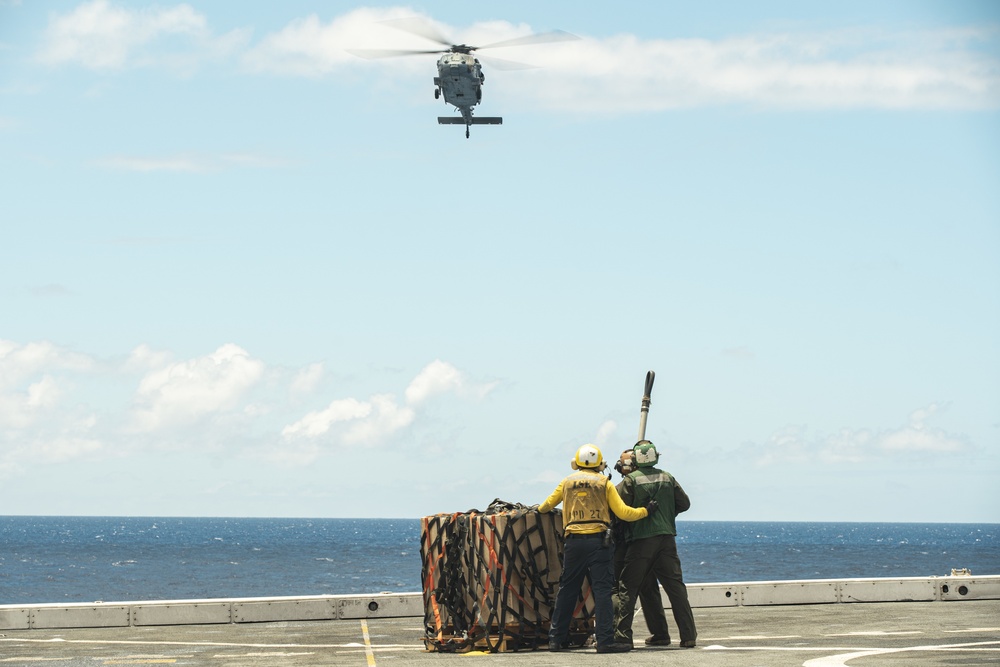 Replenishment-at-Sea aboard USS Portland (LPD 27)
