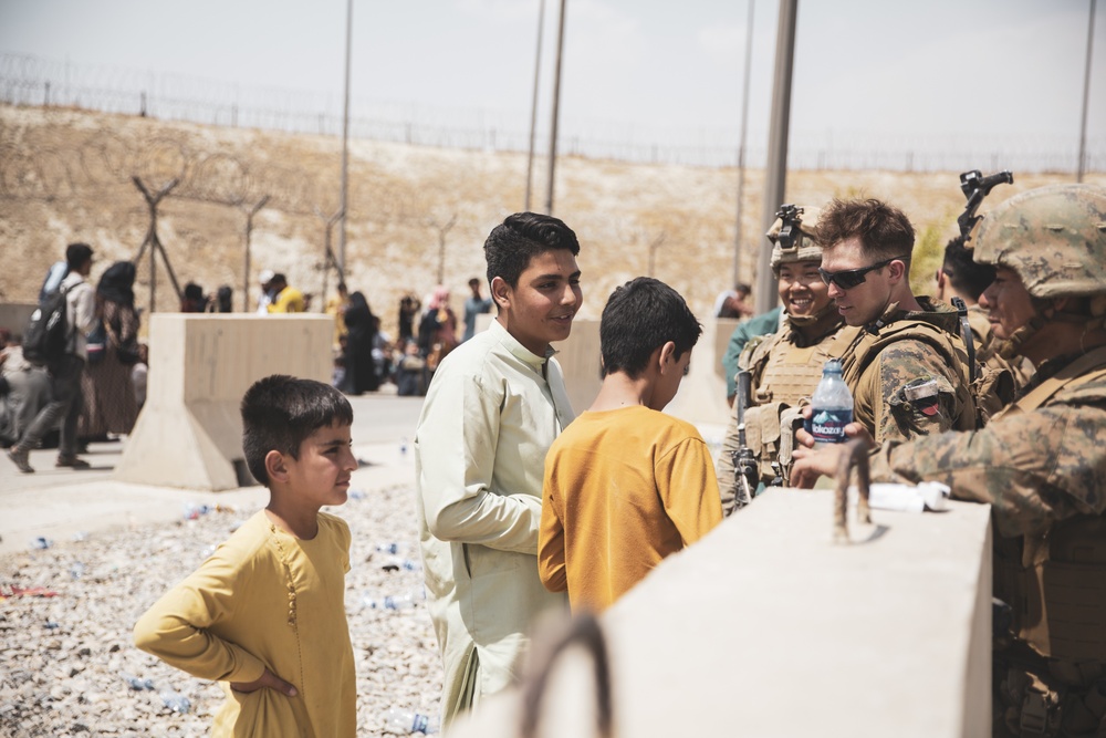 Evacuation at Hamid Karzai International Airport