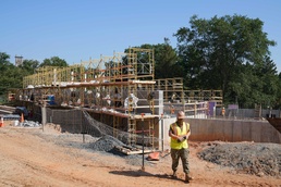 EA2 Daniel J. Julian assists construction of the Master Time Clocks and Operations Facility at the United States Naval Observatory