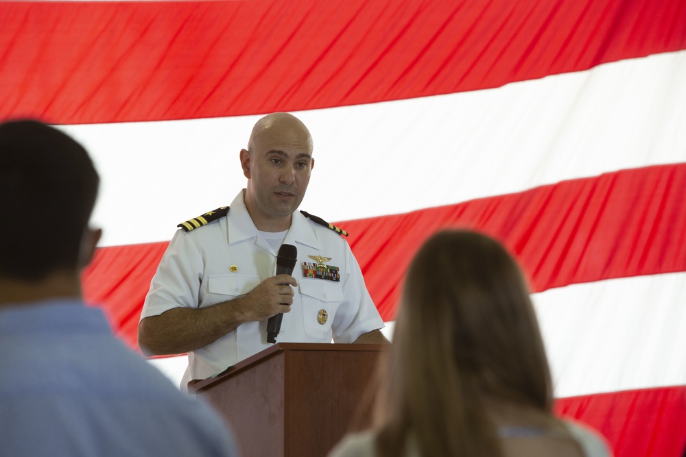 Naval Aviation Training Support Group Chain of Command Ceremony at MCAS New River