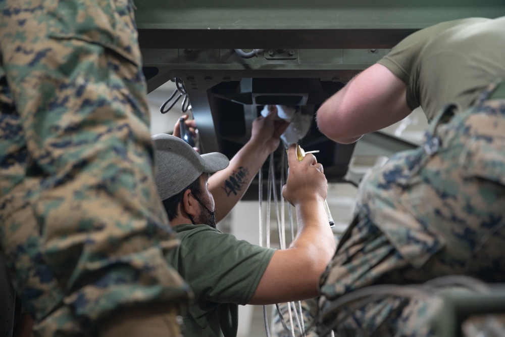 HIMARS Maintenance aboard USS Portland