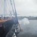 USS Constitution fires a saluting battery