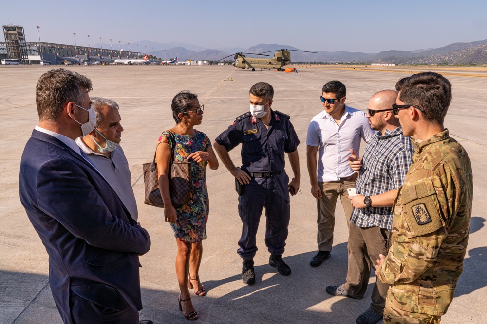 12th CAB meets with Turkish police during aerial firefighting mission