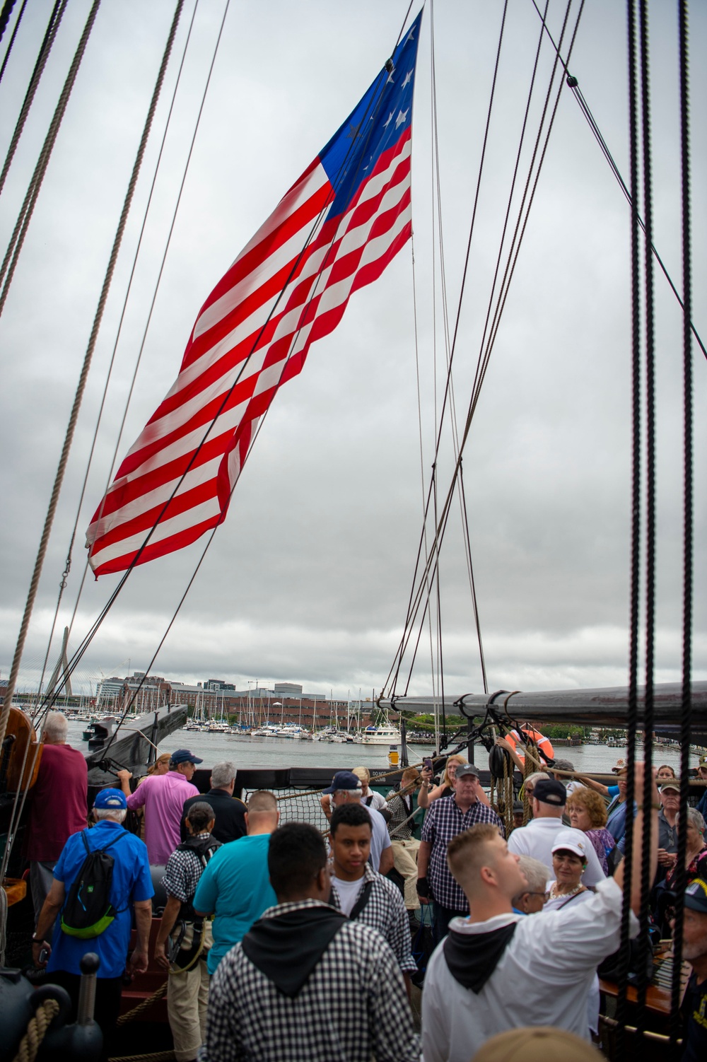 USS Constitution goes underway in honor of Vietnam Veteran