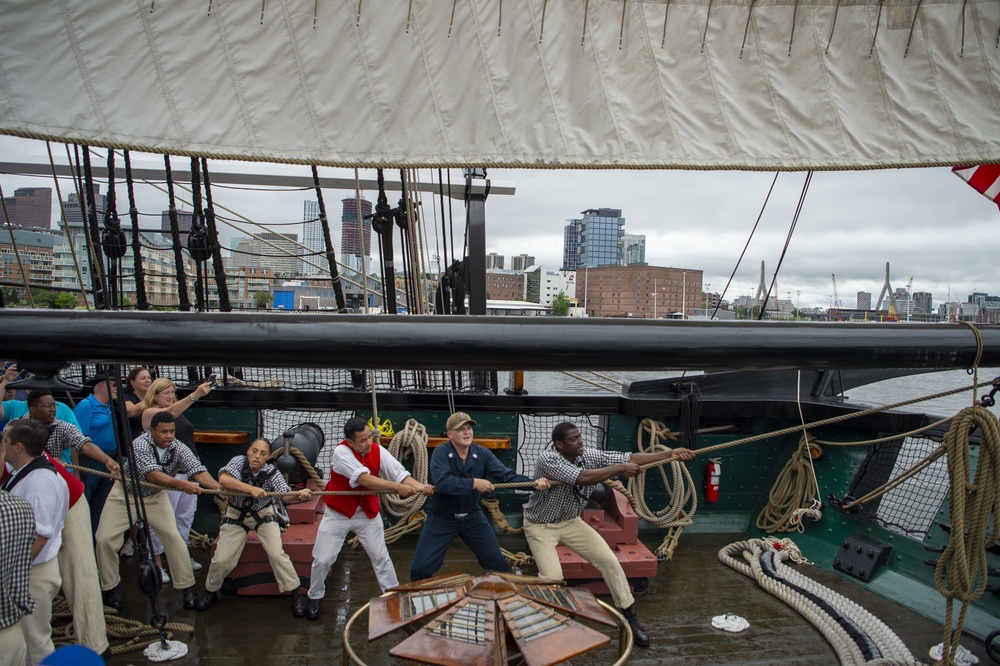 USS Constitution goes underway in honor of Vietnam Veteran