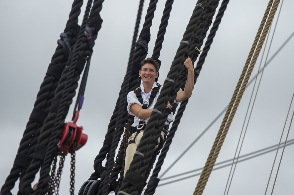 USS Constitution goes underway in honor of Vietnam Veteran