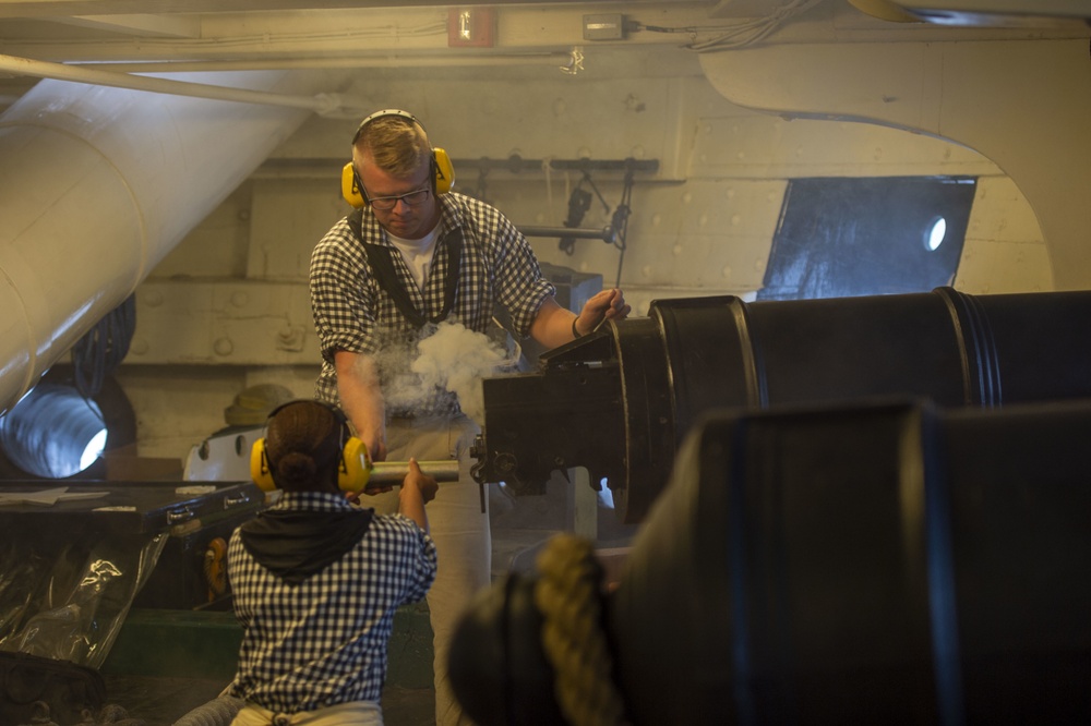 USS Constitution goes underway in honor of Vietnam Veteran