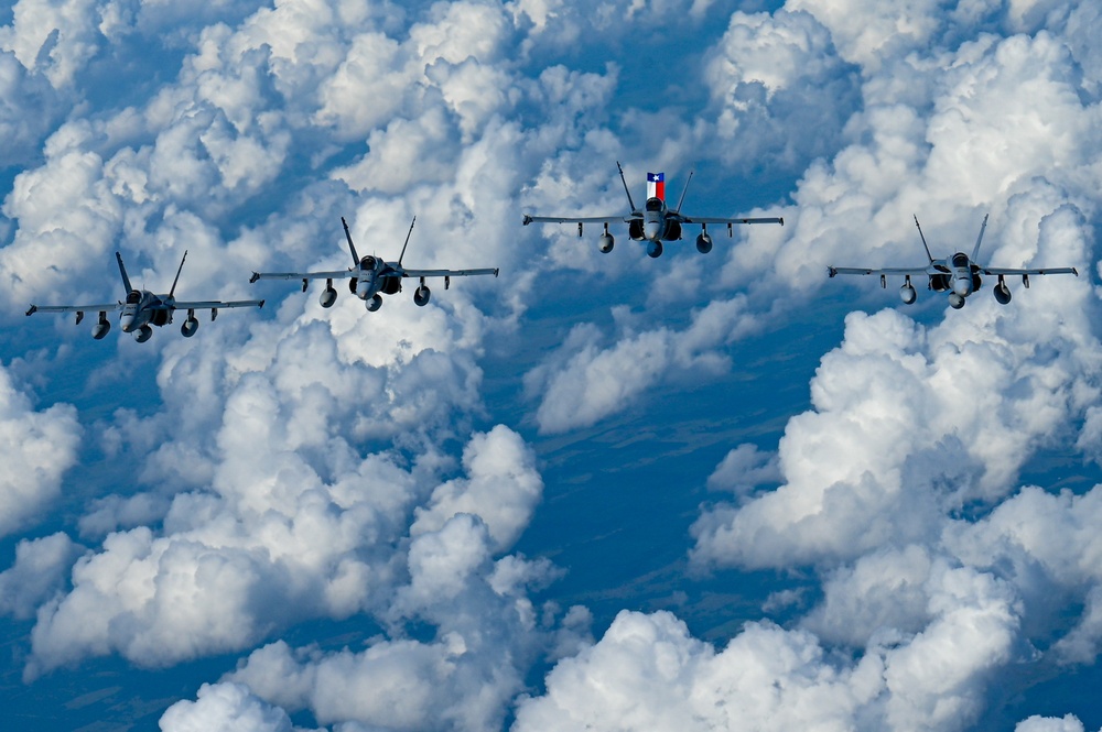 NEANG refuels F/A-18s