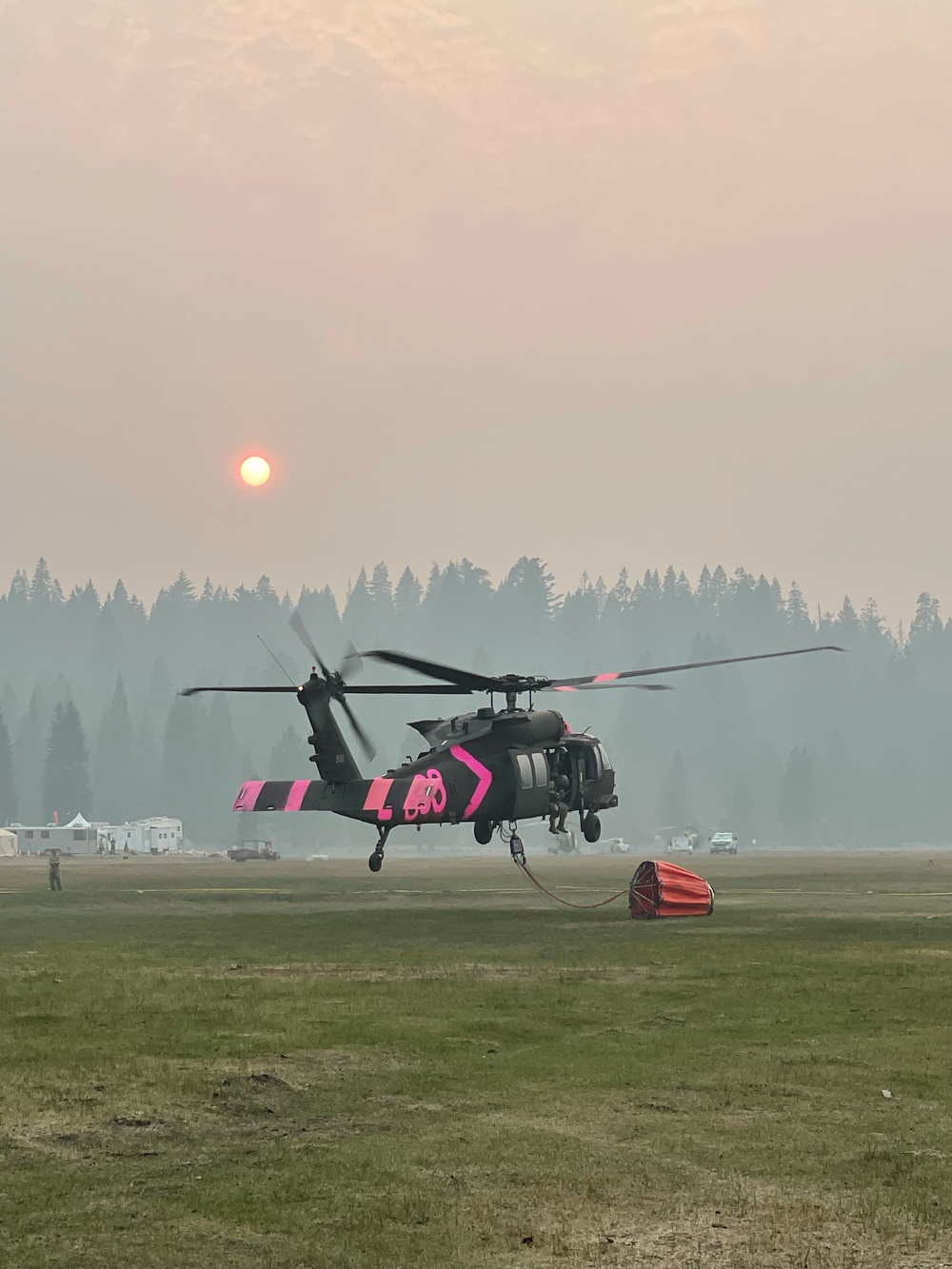 Cal Guard Black Hawks work Dixie Fire