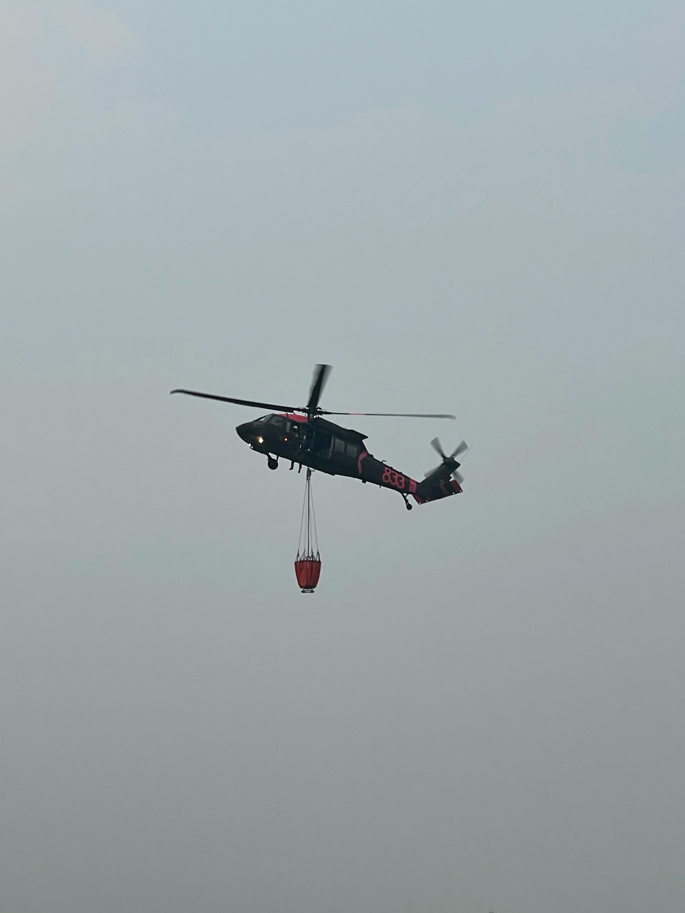 Cal Guard Black Hawks work Dixie Fire