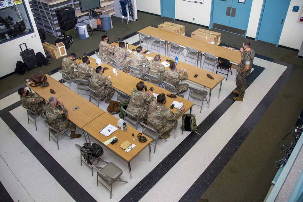 Marines with 3rd ANGLICO train soldiers from 5th SFAB