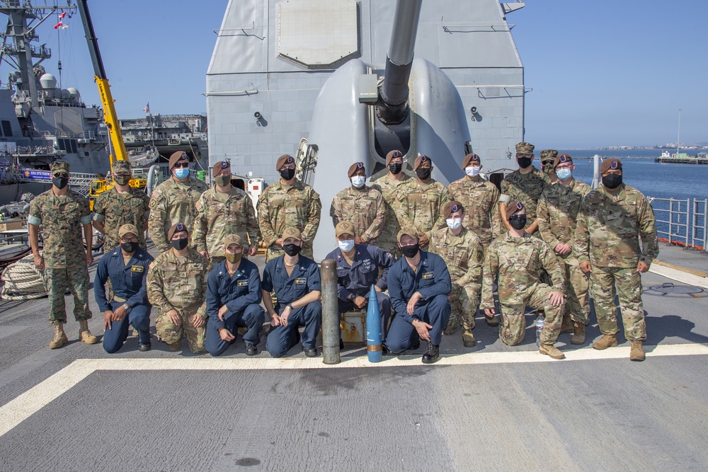 Marines, soldiers visit USS Bunker Hill